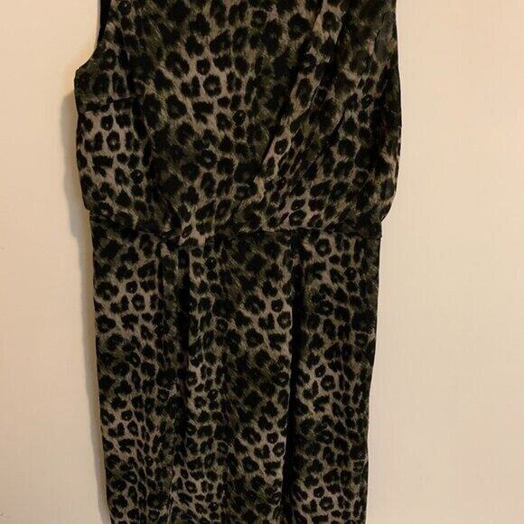 APT 9 Womens Size 12 Dress Chiffon Leopard Print Zipper Back Knee Length - Picture 3 of 7